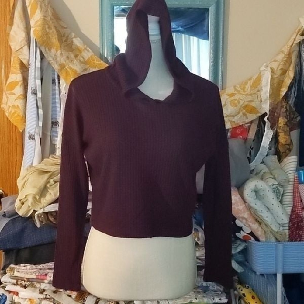 Paper Crane waffle thermal hoodie